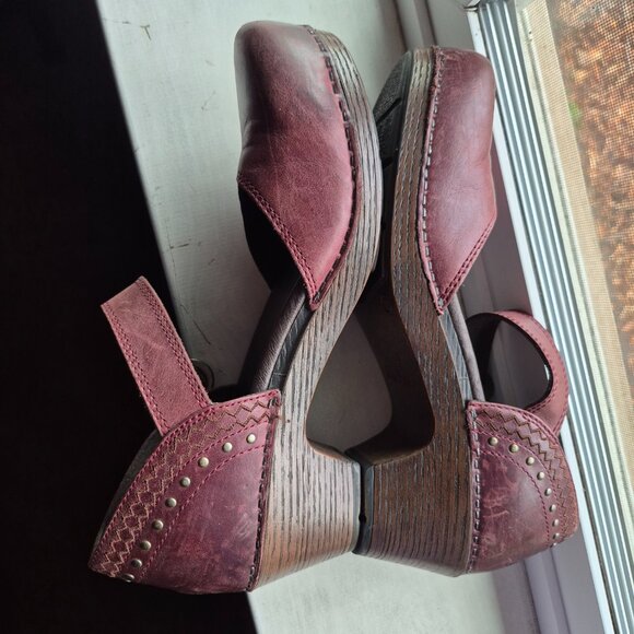 Dansko 39 Brown Mary Jane low Heel Studded Casual Dress Shoes - Picture 3 of 8